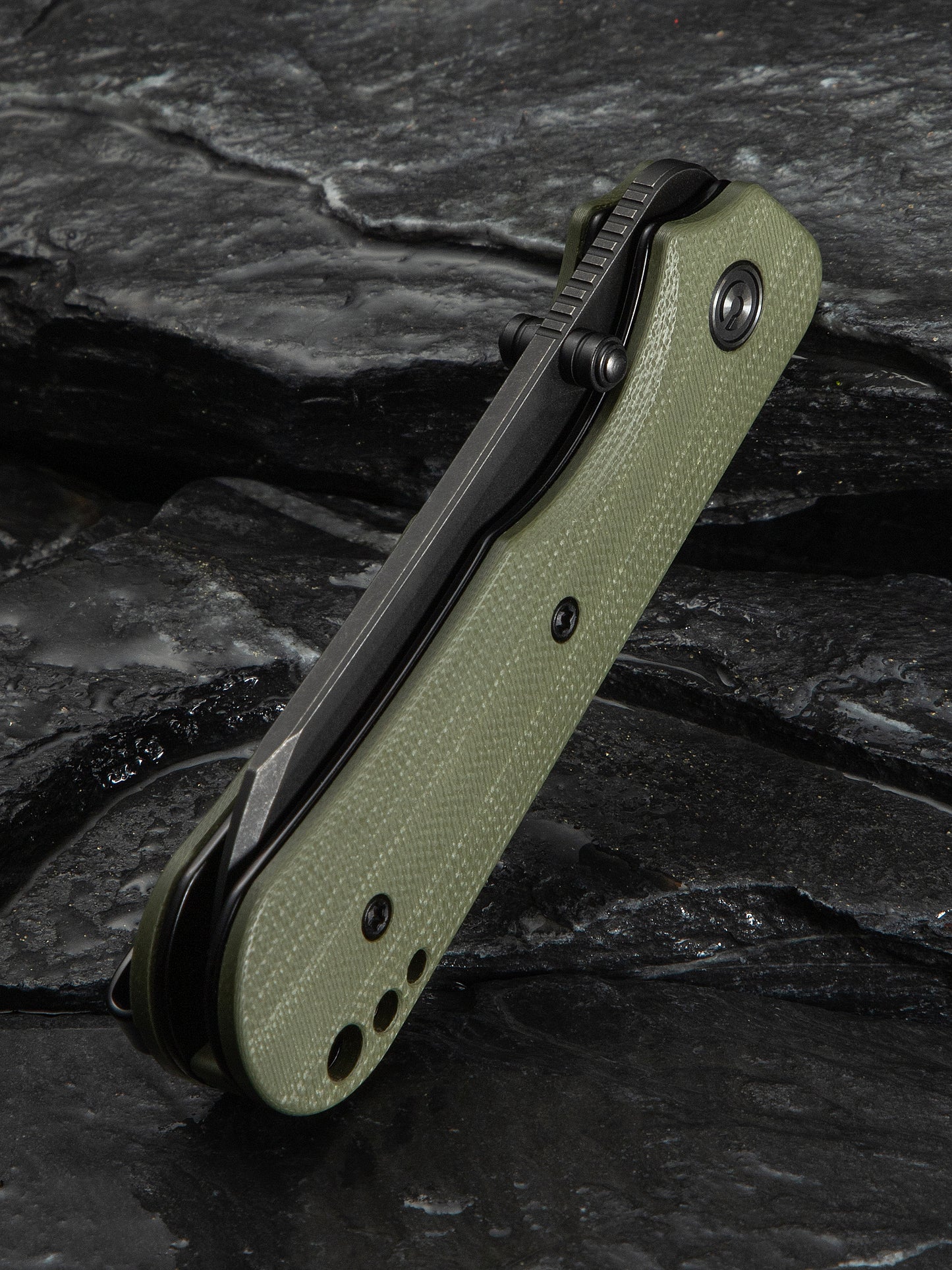 Civivi Crabby 2.7" Sandvik 14C28N OD Green G10 Folding Knife by Ken Onion Jr C24055-1