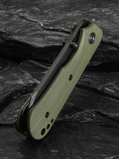 Civivi Crabby 2.7" Sandvik 14C28N OD Green G10 Folding Knife by Ken Onion Jr C24055-1