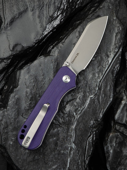 Civivi Crabby 2.7" Sandvik 14C28N Purple G10 Folding Knife by Ken Onion Jr C24055-2
