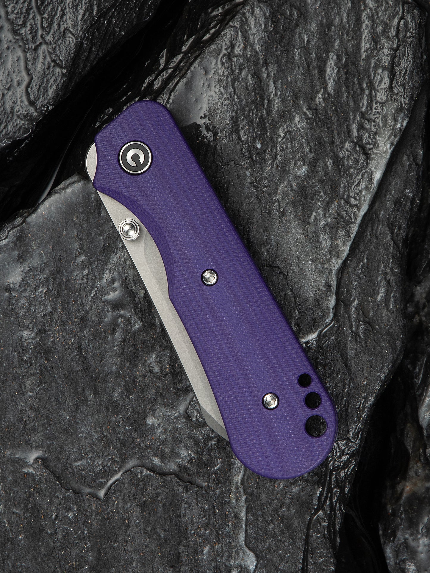 Civivi Crabby 2.7" Sandvik 14C28N Purple G10 Folding Knife by Ken Onion Jr C24055-2