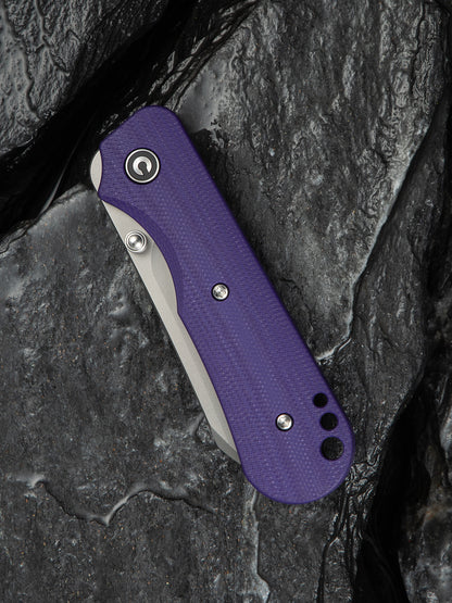 Civivi Crabby 2.7" Sandvik 14C28N Purple G10 Folding Knife by Ken Onion Jr C24055-2