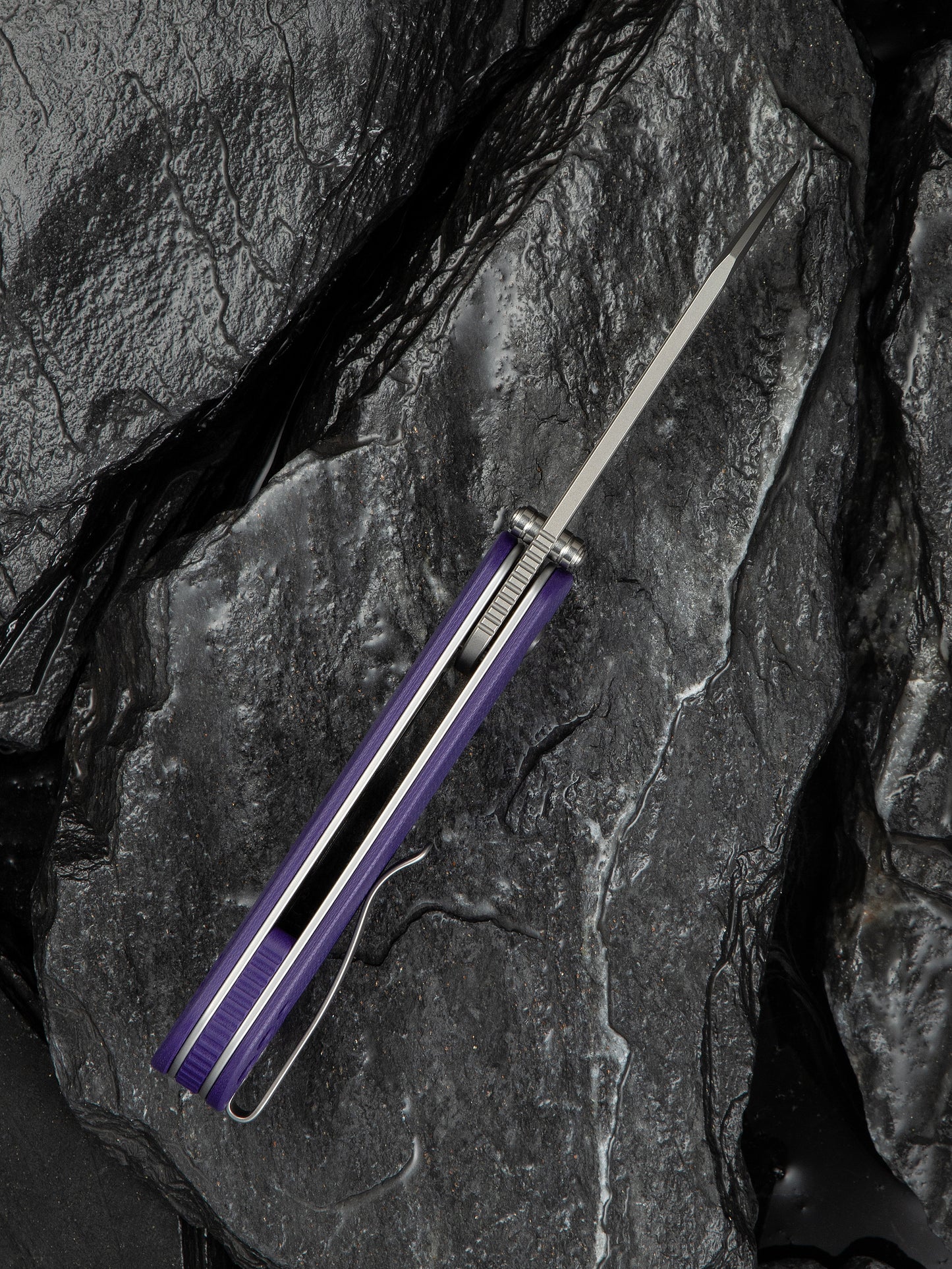 Civivi Crabby 2.7" Sandvik 14C28N Purple G10 Folding Knife by Ken Onion Jr C24055-2