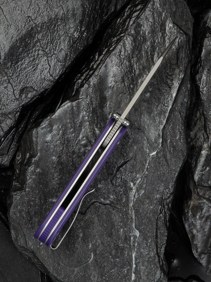 Civivi Crabby 2.7" Sandvik 14C28N Purple G10 Folding Knife by Ken Onion Jr C24055-2