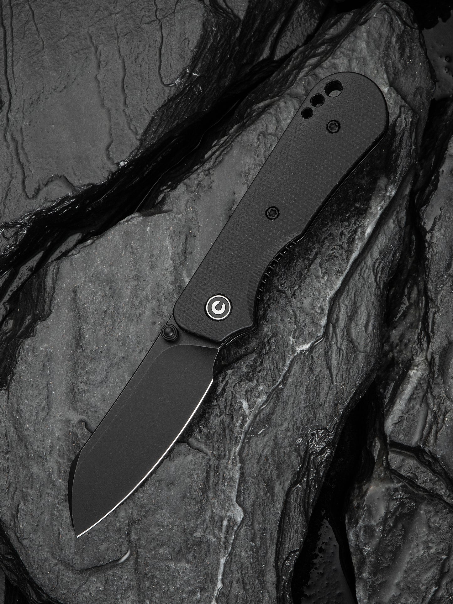 Civivi Crabby 2.7" Sandvik 14C28N Black Canvas Micarta Folding Knife by Ken Onion Jr C24055-3