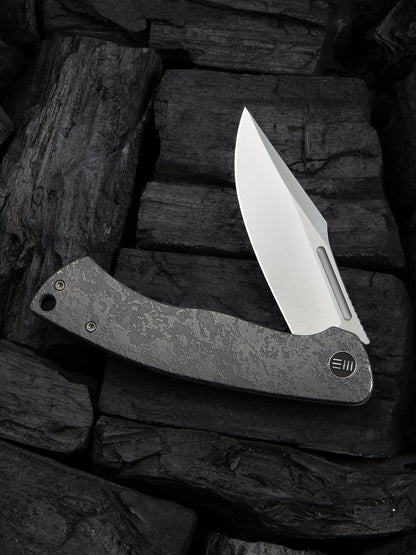 WE Essential Knight 3.6" Bohler M390 Etched Titanium Folding Knife by Jason Knight WE24003-3