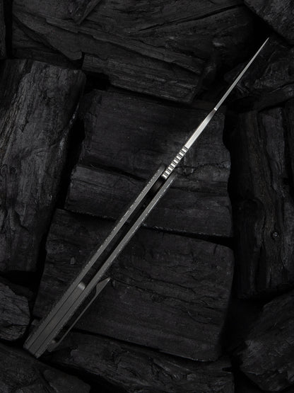 WE Essential Knight 3.6" Bohler M390 Etched Titanium Folding Knife by Jason Knight WE24003-3