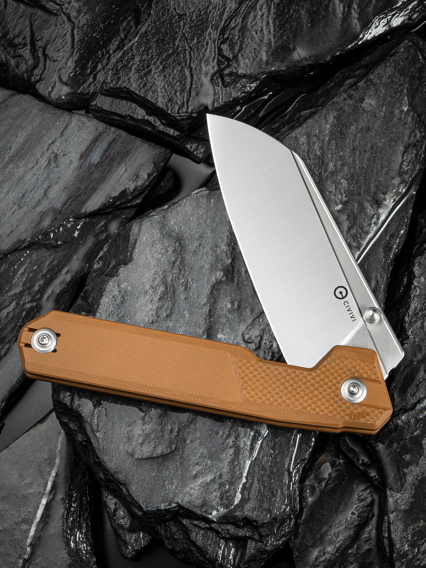 Civivi Hid 4.14" Sandvik 14C28N Brown G10 Folding Knife by Ostap Hel C23008-3