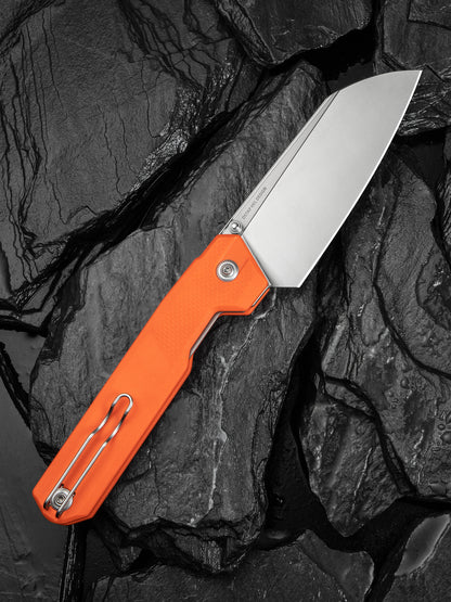 Civivi Hid 4.14" Sandvik 14C28N Orange G10 Folding Knife by Ostap Hel C23008-4