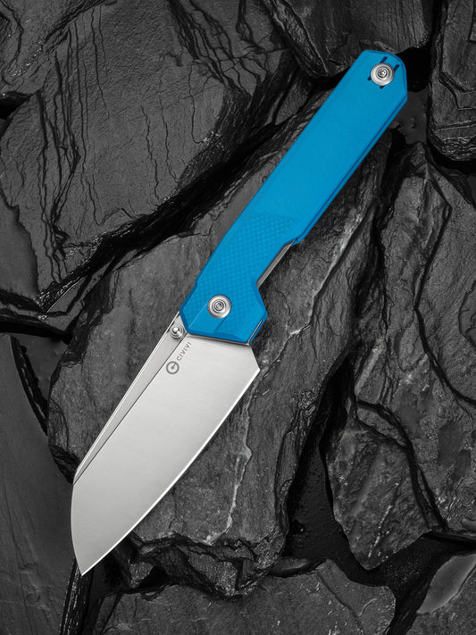Civivi Hid 4.14" Sandvik 14C28N Blue G10 Folding Knife by Ostap Hel C23008-5