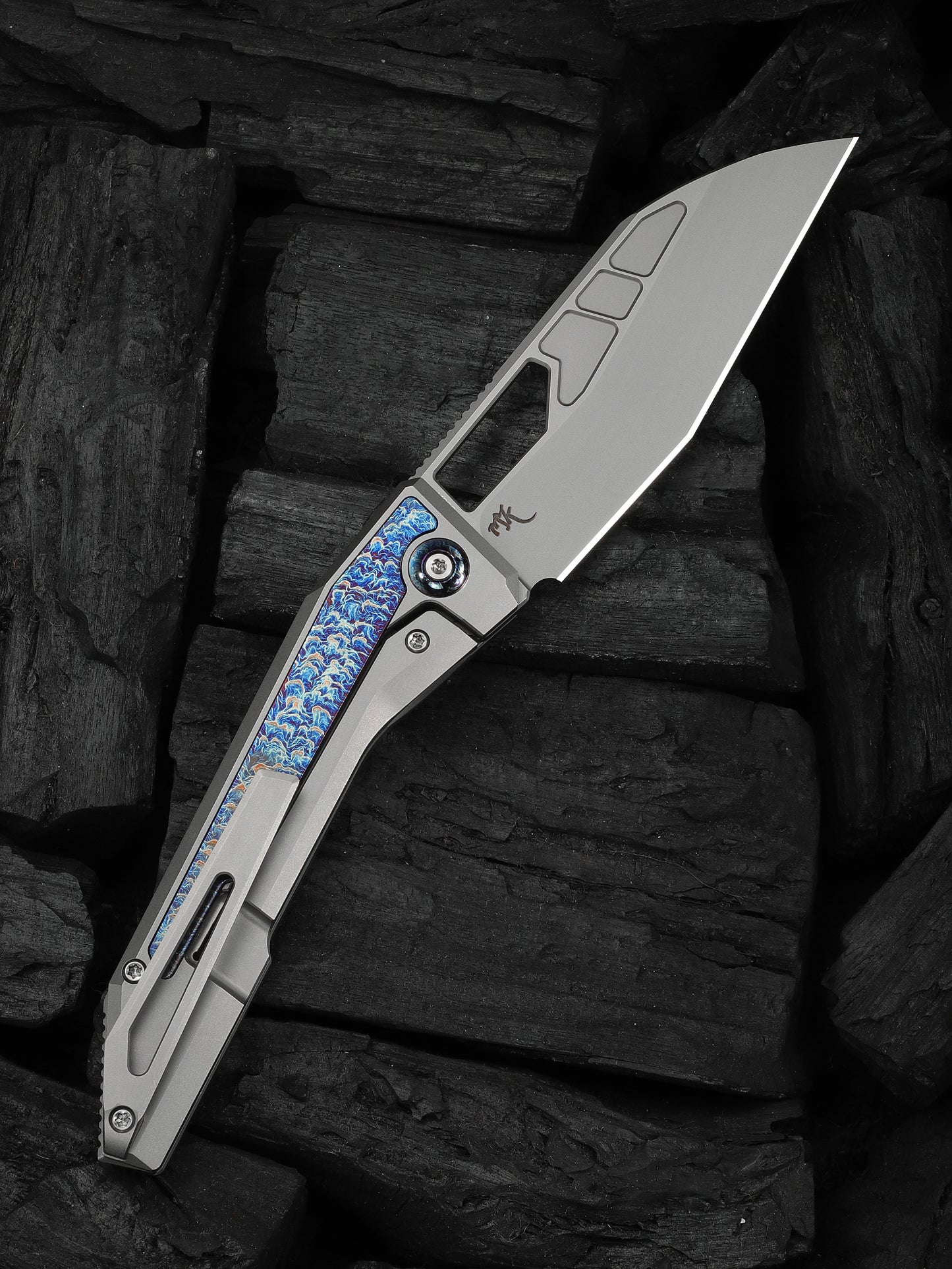 WE Knife Inceptus 3.57" M390 Flamed Titanium Folding Knife WE25017-2