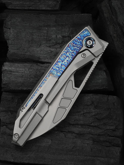 WE Knife Inceptus 3.57" M390 Flamed Titanium Folding Knife WE25017-2