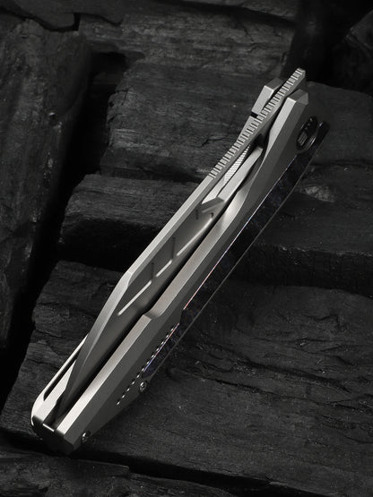 WE Knife Inceptus 3.57" M390 Flamed Titanium Folding Knife WE25017-2