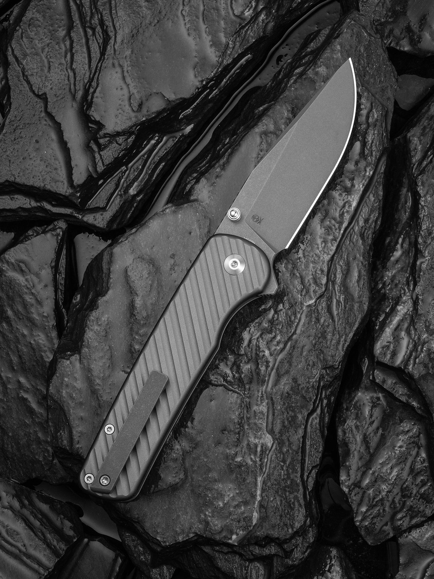 Civivi Iron Tide 3.24" Sandvik 14C28N Gray Aluminium Button-Lock Folding Knife C25011-3