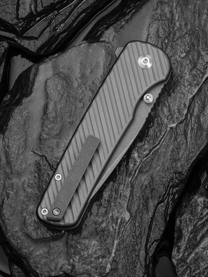 Civivi Iron Tide 3.24" Sandvik 14C28N Gray Aluminium Button-Lock Folding Knife C25011-3