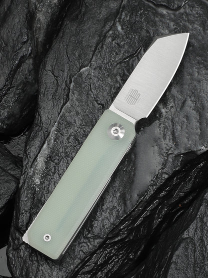 Civivi Kukei 2.02" Nitro-V Natural G10 Folding Knife with Leather Sheath C25036-2