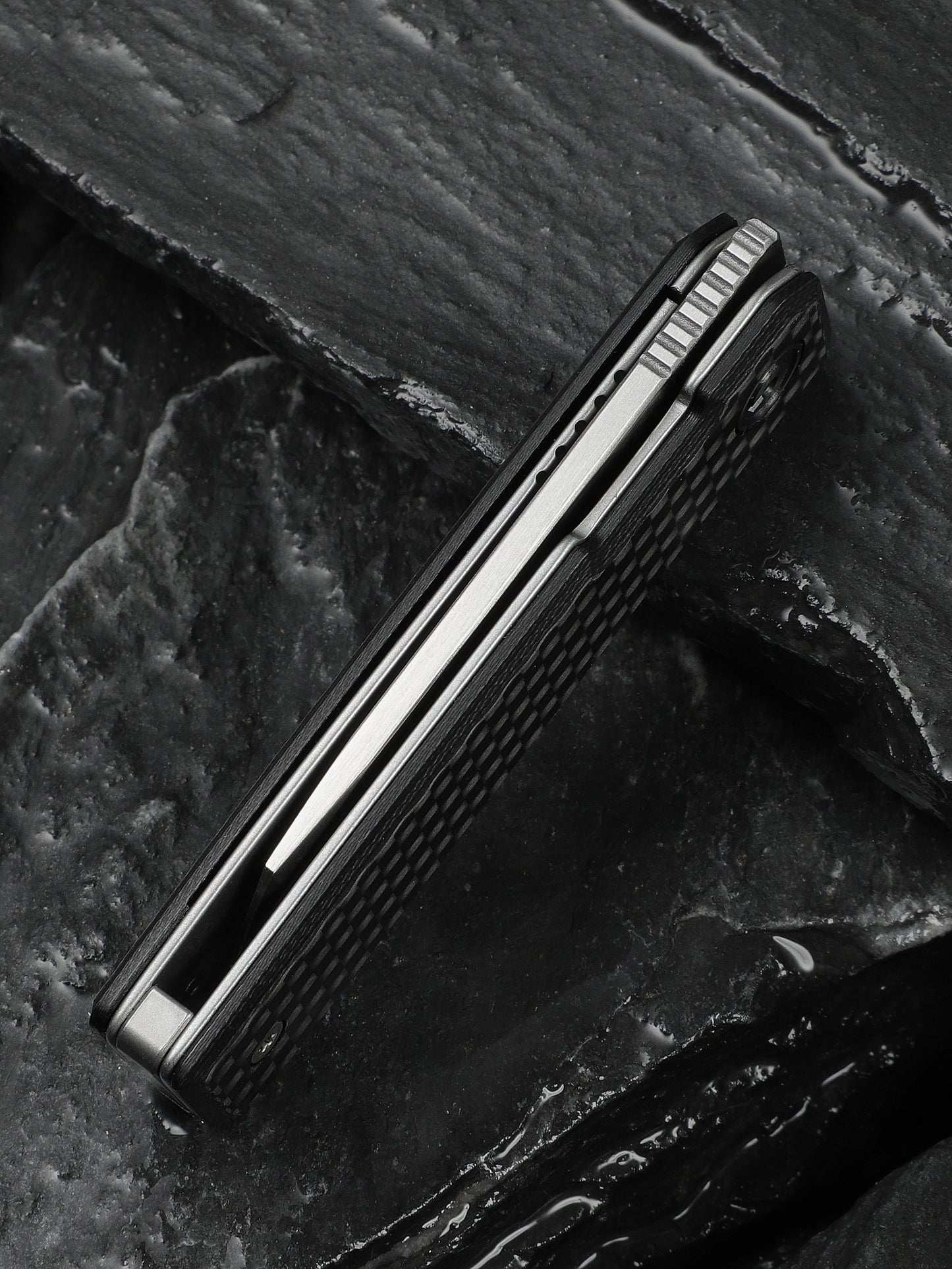 Civivi Kukei 2.02" Nitro-V Twill Carbon Fiber G10 Folding Knife with Leather Sheath C25036-4