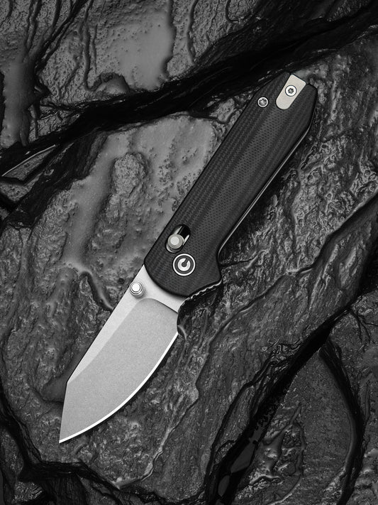 Civivi Lil Yonder 2.44" Sandvik 14C28N Black G10 Crossbar Lock Folding Knife C25025B-1