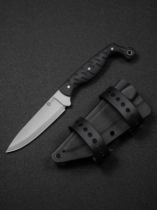 Civivi MDRN Hunter 4.12" Nitro-V Black G10 Fixed Blade Knife by Kyle Lamb C23078-1