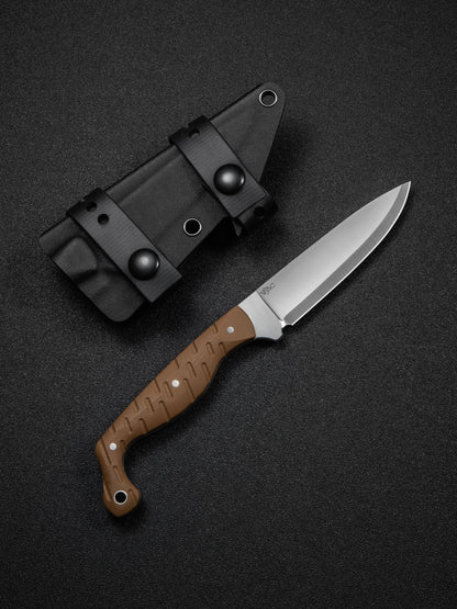 Civivi MDRN Hunter 4.12" Nitro-V Brown G10 Fixed Blade Knife by Kyle Lamb C23078-2