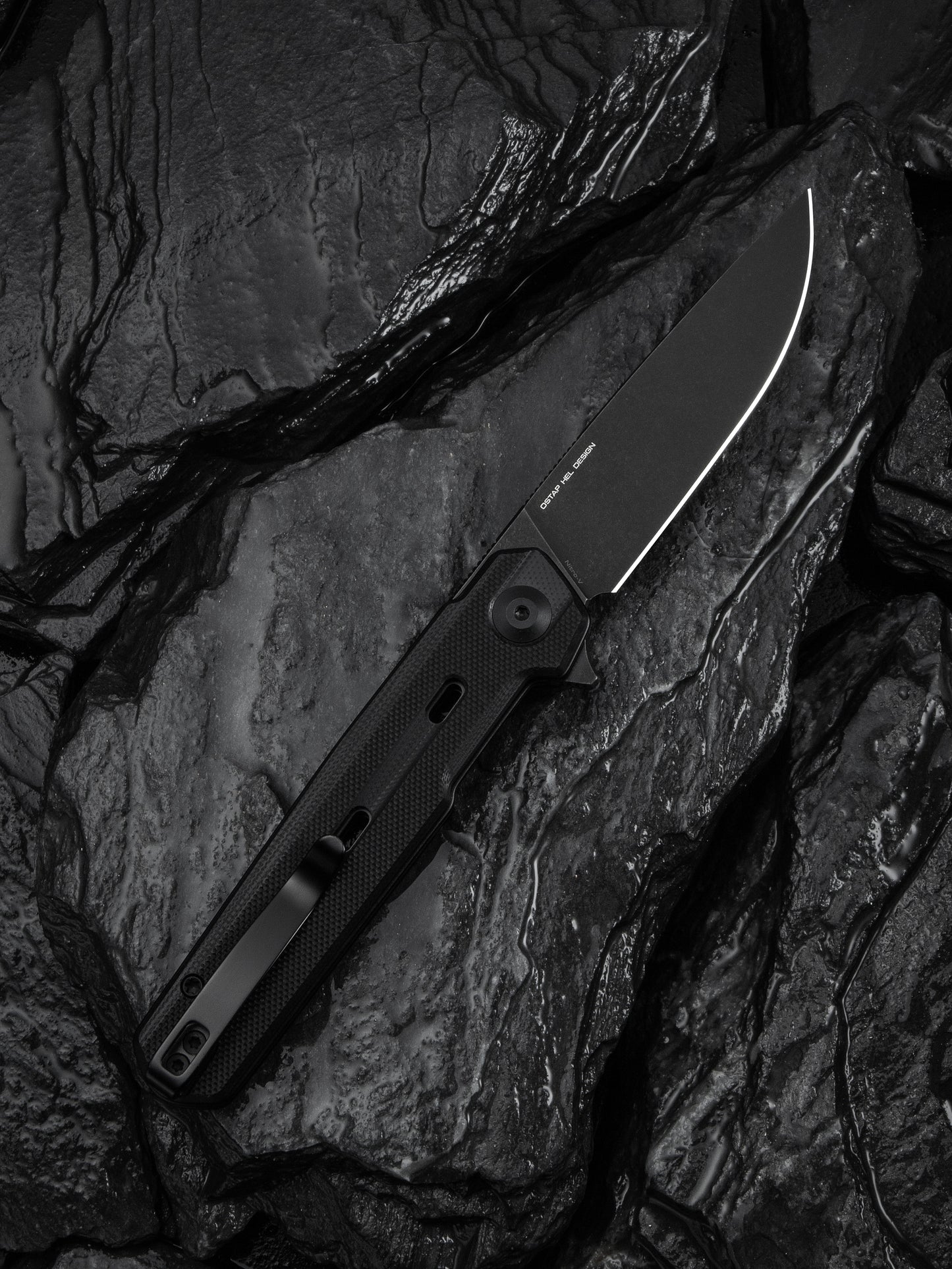 Civivi Navo 3.25" Nitro-V Black G10 Folding Knife by Ostap Hel C25015A-1