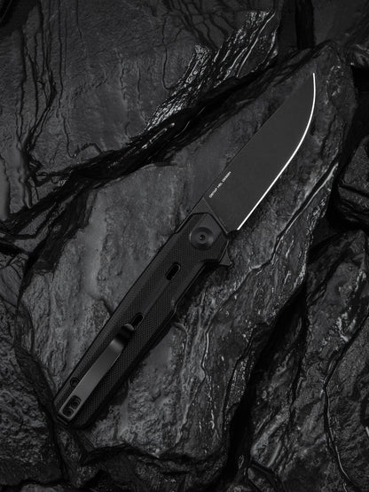 Civivi Navo 3.25" Nitro-V Black G10 Folding Knife by Ostap Hel C25015A-1