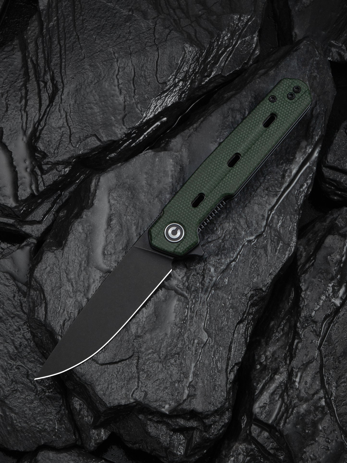 Civivi Navo 3.25" Nitro-V Green Canvas Micarta Folding Knife by Ostap Hel C25015A-2