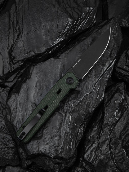 Civivi Navo 3.25" Nitro-V Green Canvas Micarta Folding Knife by Ostap Hel C25015A-2