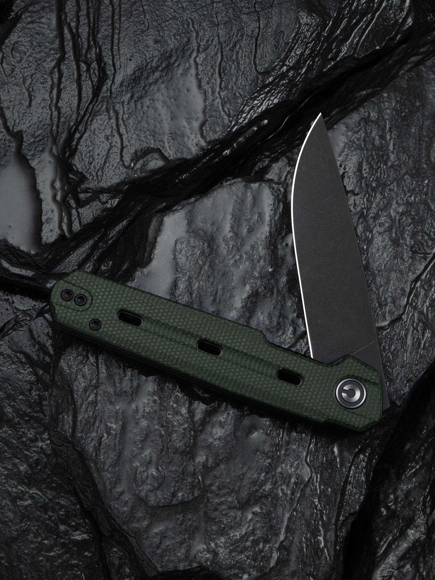 Civivi Navo 3.25" Nitro-V Green Canvas Micarta Folding Knife by Ostap Hel C25015A-2