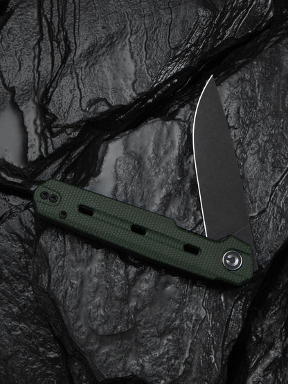 Civivi Navo 3.25" Nitro-V Green Canvas Micarta Folding Knife by Ostap Hel C25015A-2