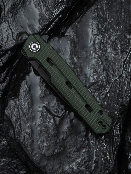 Civivi Navo 3.25" Nitro-V Green Canvas Micarta Folding Knife by Ostap Hel C25015A-2