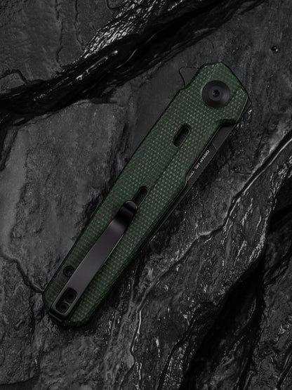 Civivi Navo 3.25" Nitro-V Green Canvas Micarta Folding Knife by Ostap Hel C25015A-2