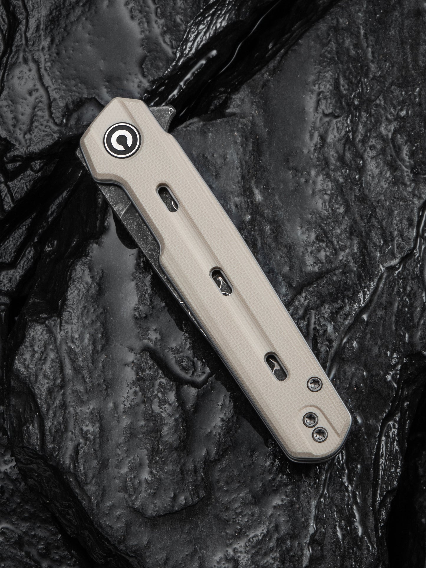 Civivi Navo 3.25" Damascus Ivory G10 Folding Knife by Ostap Hel C25015A-DS1