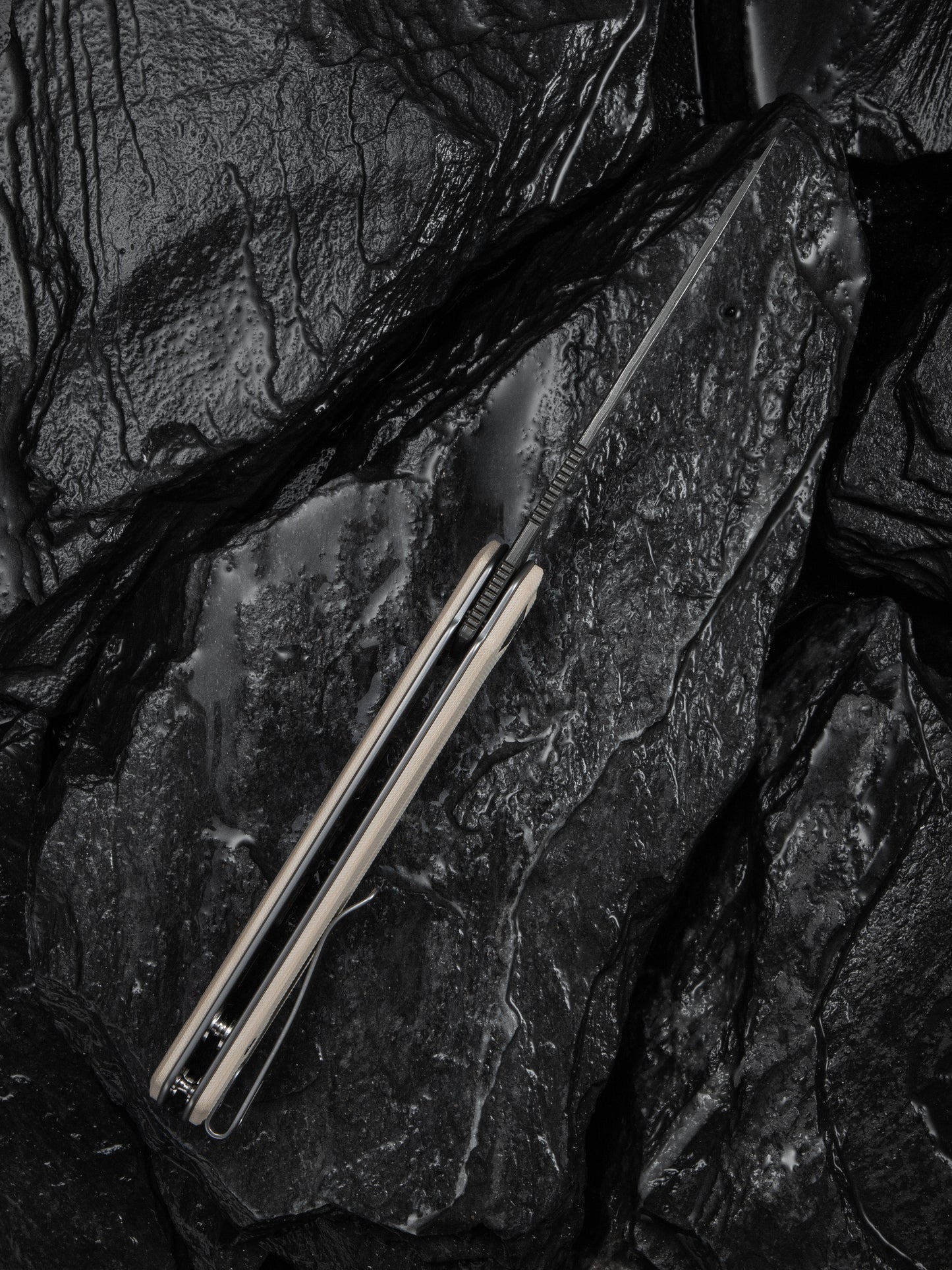 Civivi Navo 3.25" Damascus Ivory G10 Folding Knife by Ostap Hel C25015A-DS1