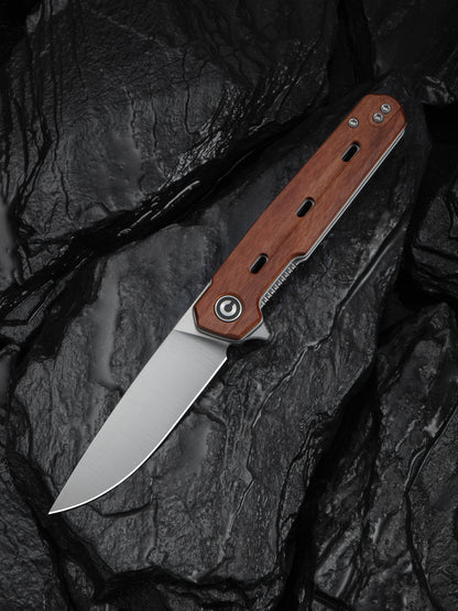 Civivi Navo 3.25" Nitro-V Guibourtia Wood Folding Knife by Ostap Hel C25015B-1