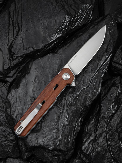 Civivi Navo 3.25" Nitro-V Guibourtia Wood Folding Knife by Ostap Hel C25015B-1