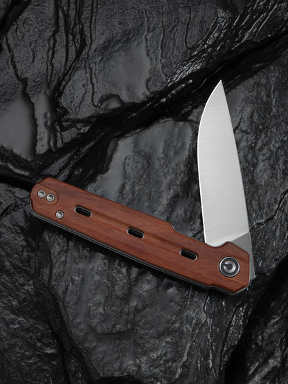 Civivi Navo 3.25" Nitro-V Guibourtia Wood Folding Knife by Ostap Hel C25015B-1