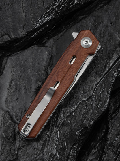 Civivi Navo 3.25" Nitro-V Guibourtia Wood Folding Knife by Ostap Hel C25015B-1