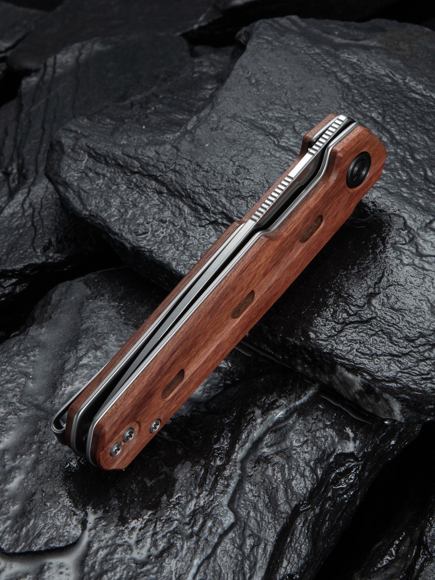 Civivi Navo 3.25" Nitro-V Guibourtia Wood Folding Knife by Ostap Hel C25015B-1