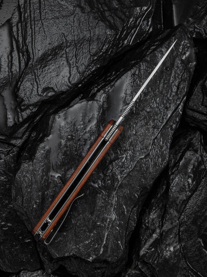 Civivi Navo 3.25" Nitro-V Guibourtia Wood Folding Knife by Ostap Hel C25015B-1