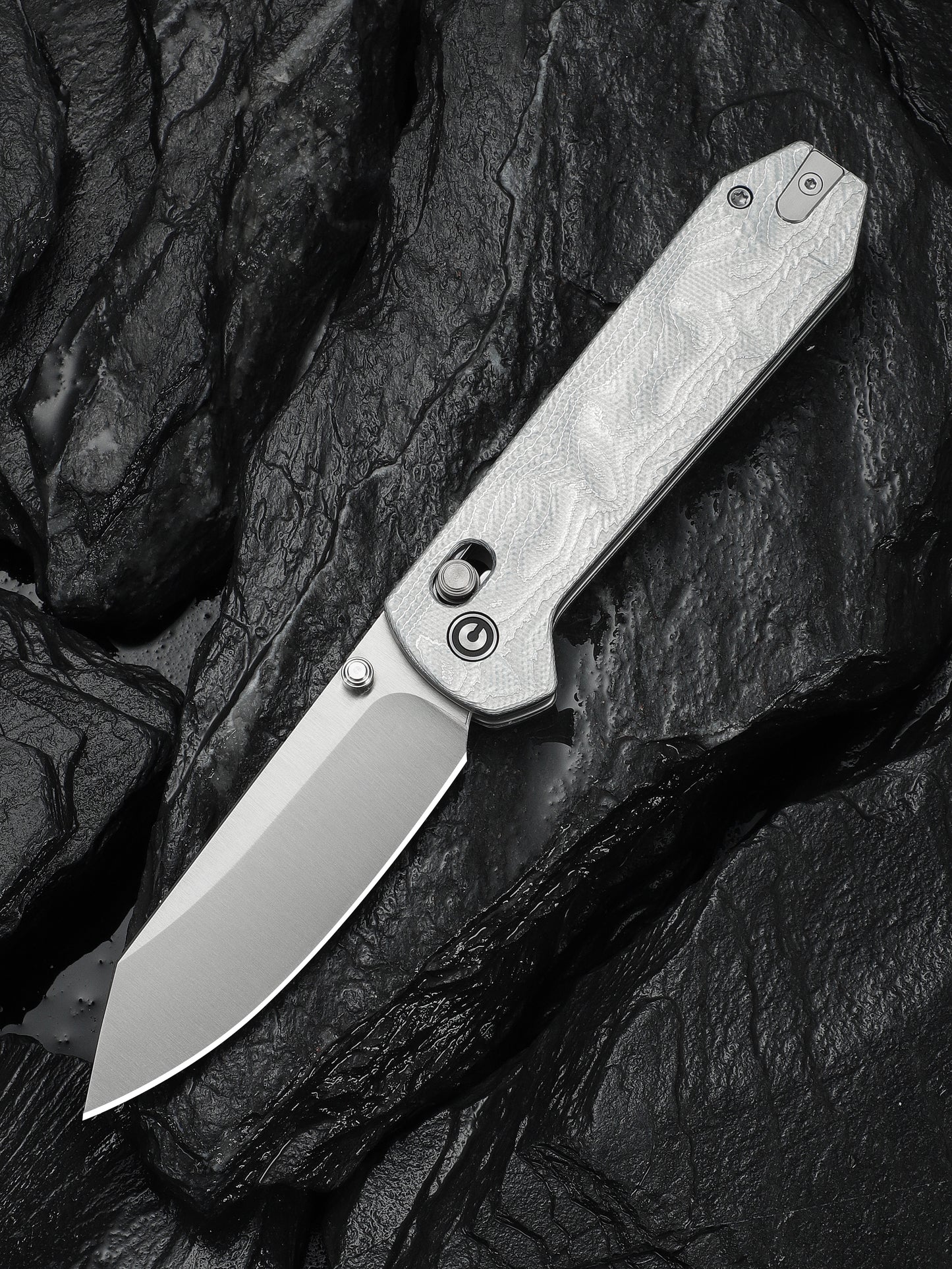 Civivi Over Yonder 3.35" Sandvik 14C28N Silver G10 Aluminium Foil Crossbar Lock Folding Knife C25027-2