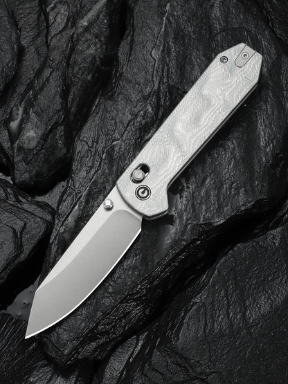 Civivi Over Yonder 3.35" Sandvik 14C28N Silver G10 Aluminium Foil Crossbar Lock Folding Knife C25027-2