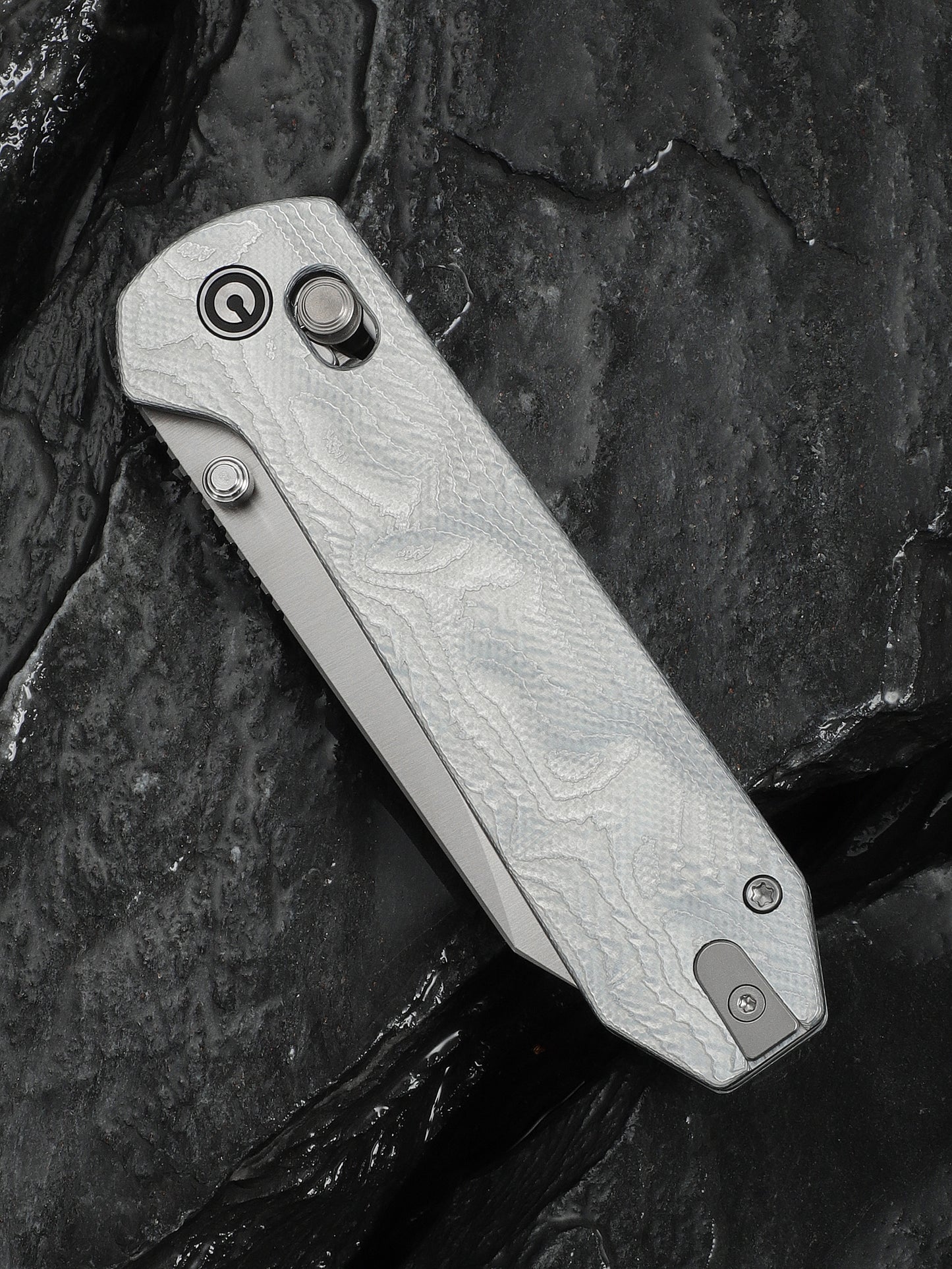 Civivi Over Yonder 3.35" Sandvik 14C28N Silver G10 Aluminium Foil Crossbar Lock Folding Knife C25027-2