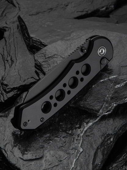 Civivi Pragma Prime 3.49" Sandvik 14C28N Black Aluminium Button Lock Folding Knife C24067-1