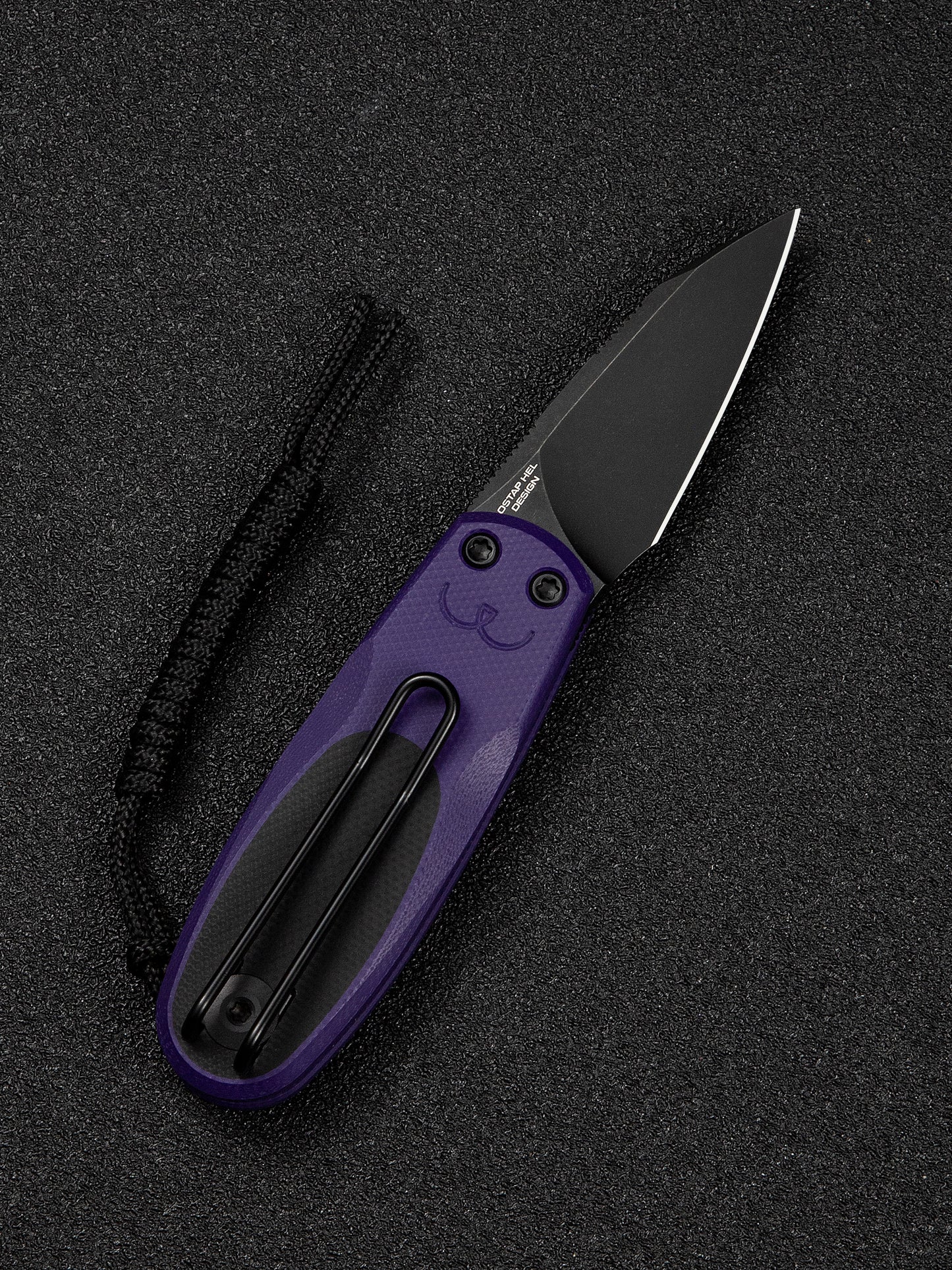 Civivi Purr 1.83" Nitro-V Purple/Black G10 Slip-Joint Flipper Folding Knife by Ostap Hel C25054-3