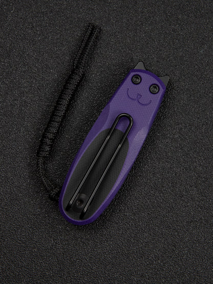 Civivi Purr 1.83" Nitro-V Purple/Black G10 Slip-Joint Flipper Folding Knife by Ostap Hel C25054-3