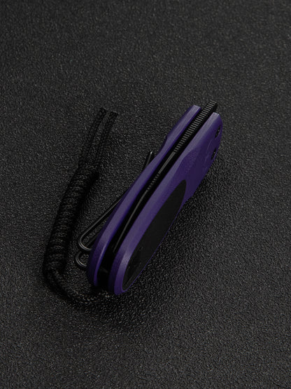 Civivi Purr 1.83" Nitro-V Purple/Black G10 Slip-Joint Flipper Folding Knife by Ostap Hel C25054-3