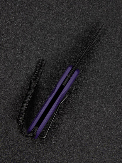 Civivi Purr 1.83" Nitro-V Purple/Black G10 Slip-Joint Flipper Folding Knife by Ostap Hel C25054-3