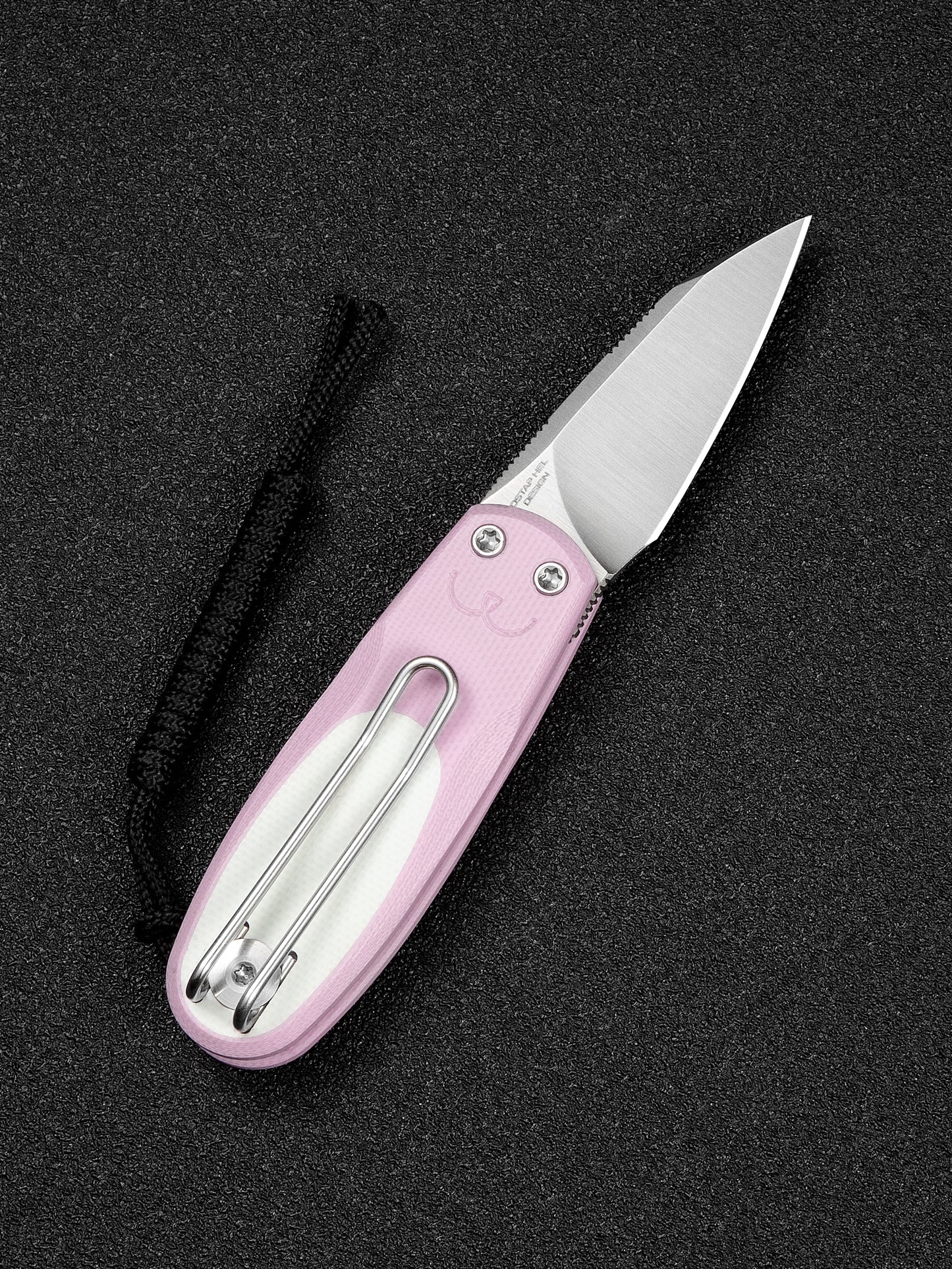 Civivi Purr 1.83" Nitro-V Powder Pink/White G10 Slip-Joint Flipper Folding Knife by Ostap Hel C25054-4