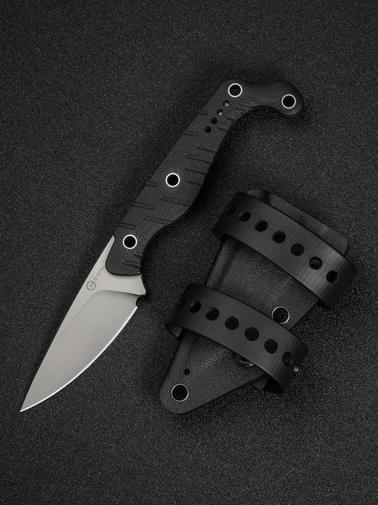 Civivi SOKN 2.82" Nitro-V Black G10 Fixed Blade Knife by Kyle Lamb C22027-1