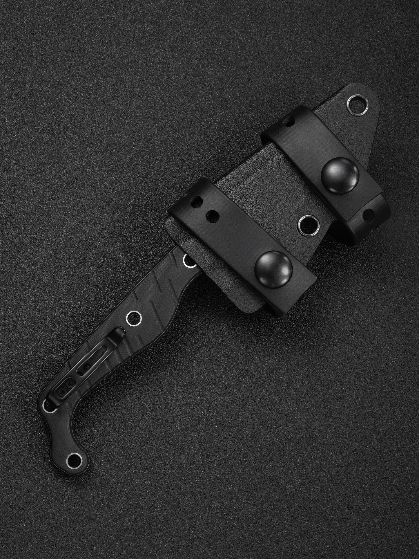 Civivi SOKN 2.82" Nitro-V Black Stonewashed Black G10 Fixed Blade Knife by Kyle Lamb C22027-3